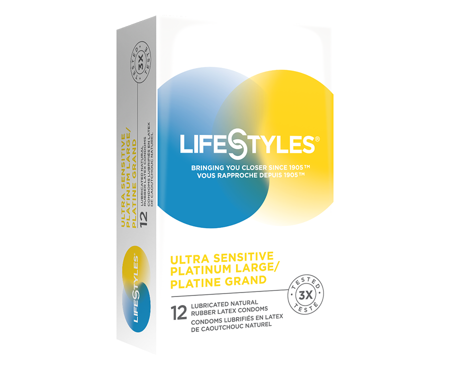 LifeStyles Ultra Sensitive Platinum Large/Platine Grand Latex Condoms LifeStyles Ultra Sensitive Platinum Large/Platine Grand Latex Condoms