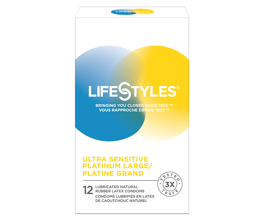 LifeStyles Ultra Sensitive Platinum Large/Platine Grand Latex Condoms LifeStyles Ultra Sensitive Platinum Large/Platine Grand Latex Condoms