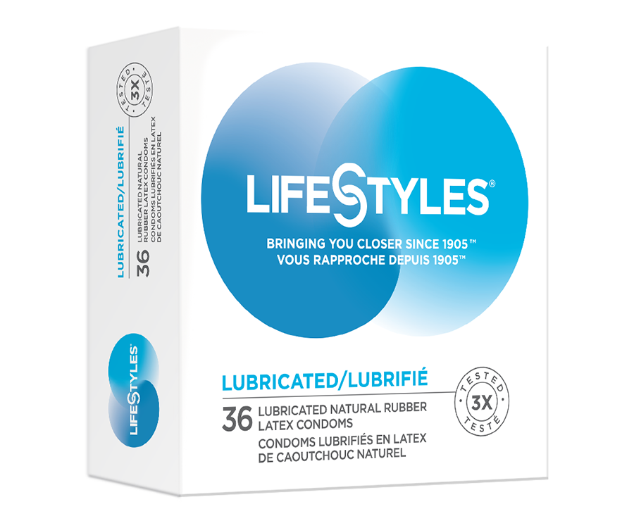 LifeStyles Lubricated/Lubrifié Latex Condoms