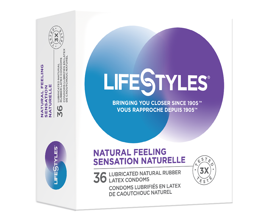 LifeStyles Natural Feeling/Sensation Naturelle Latex Condoms