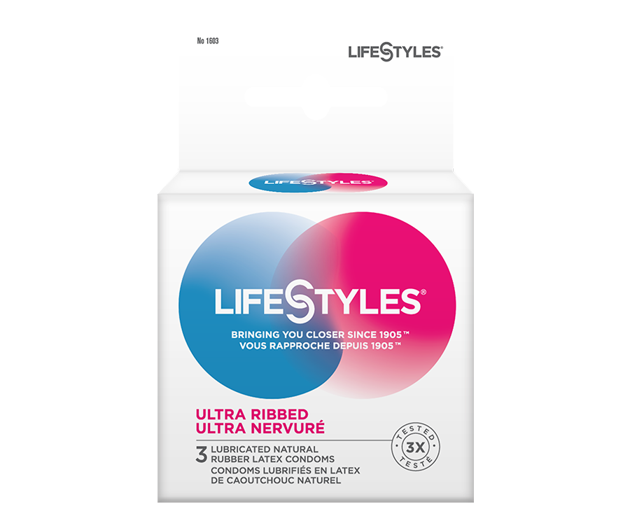 LifeStyles Ultra Ribbed/Ultra Nervuré Latex Condoms