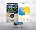 LifeStyles Ultra Sensitive Platinum Large/Platine Grand Latex Condoms