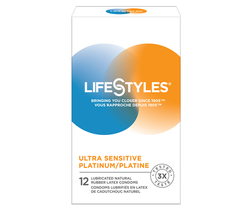 LifeStyles Ultra Sensitive Platinum/Platine Latex Condoms