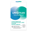 LifeStyles Ultra Sensitive Platinum Extra Lube/Platine Extra Lubrifié Latex Condoms